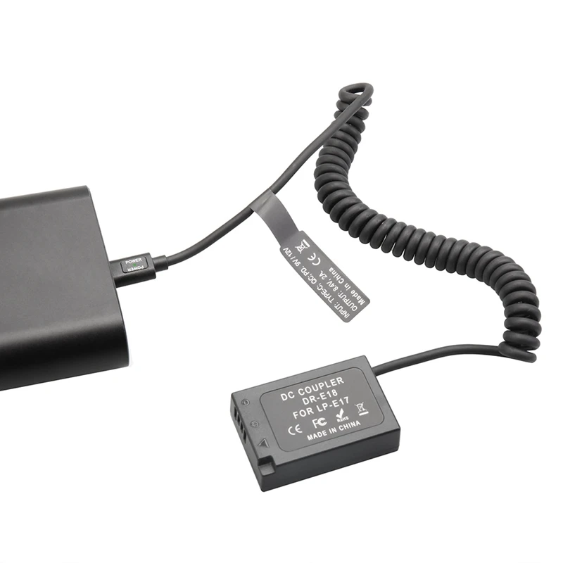 Acoplador simulado de ACK-E18 LP-E17 para cámara, adaptador de batería para Canon 850D, 800D, 760D, 750D, 77D, T6I, T6S, T7I, X9I, RP, piezas - imagen 3