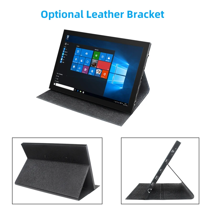 Pantalla táctil de 10,1 pulgadas, 1280x800 IPS LCD, soporte de cuero opcional para PC, consola de juegos Raspberry Pi, Monitor de pantalla portátil - imagen 2