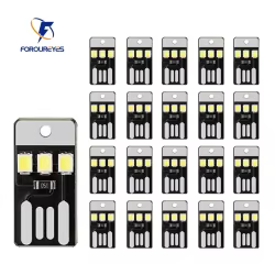 Paquete de 20 luces de libro Mini iluminación nocturna 2835SMD lámpara de libro bombilla 5V 0,2 W luz Led Usb para banco de energía ordenador portátil