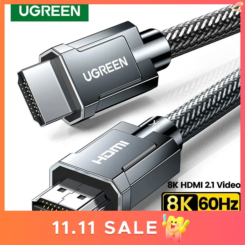 Ugreen-Cable HDMI para Xbox X, PS5, Xiaomi Mi Box 8K/60Hz, 4K/120Hz, 48gbps, HDR10 +