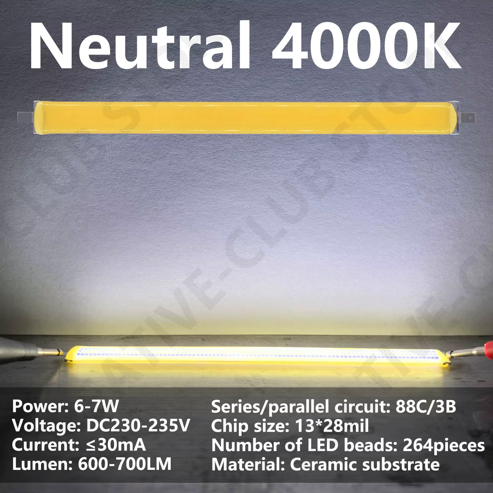 Fuente de luz LED DC230-235V 6-7W lámpara COB de cerámica blanco neutro luces blancas cálidas DIY para módulo de Chip LED bombilla tira tubos de luz - imagen 4