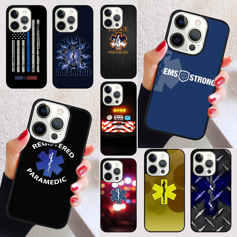 EMT EMS cubierta de rescate médico para iPhone 17 Air 15 16e 13 12 11 14 Pro Max Plus funda de teléfono coque Shell