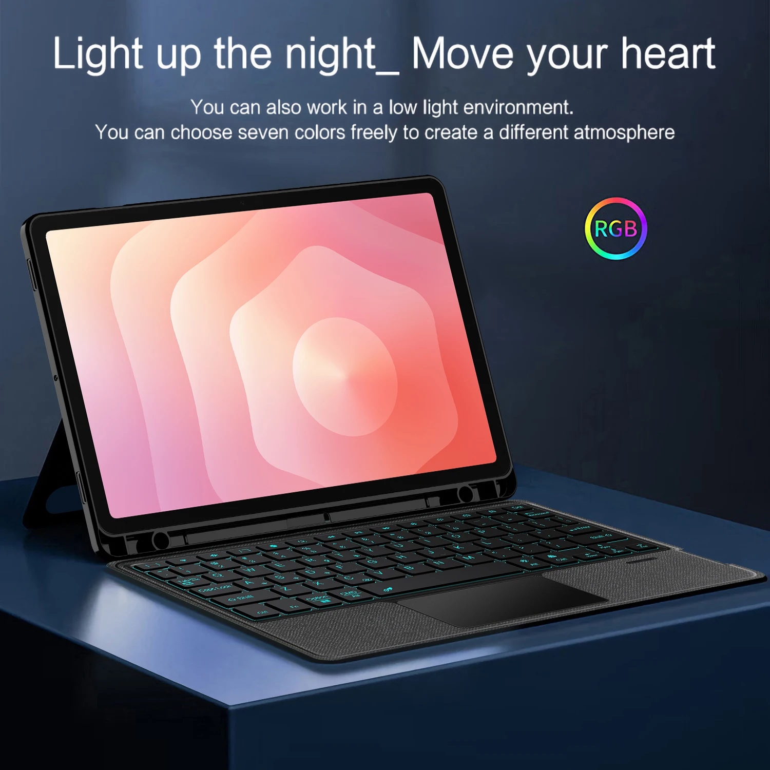 Funda con teclado mágico retroiluminado para Samsung Galaxy Tab S11, 11 pulgadas, 2025 SM-X730 SM-X736 X736B, funda para teclado táctil inteligente - imagen 4