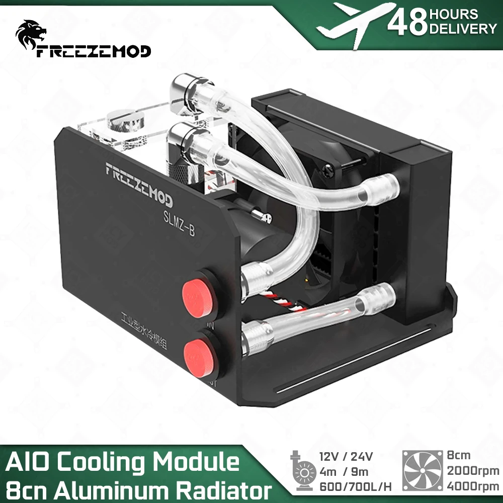 FREEZEMOD Modelo de enfriamiento líquido con cabezal de 4/9m, ventilador de 8cm, radiador de aluminio de 2000/4000rpm, disipación de calor de escritorio de una pieza SLMZ-B-T