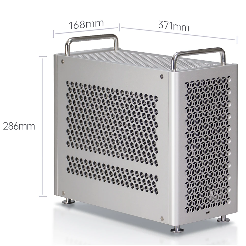 ZZZEW B2Pro Caja MATX de aluminio Caja de computadora de torre media Soporte ATX PSU 240 Refrigeración por agua con mango y estilo de malla para opción - imagen 4