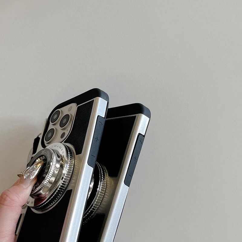 Nueva funda de teléfono suave TPU + PC dura con cordón en forma de cámara a prueba de golpes para iPhone 16 Pro Max 14 11 12 13 15 Pro Max cubierta trasera de parachoques - imagen 5