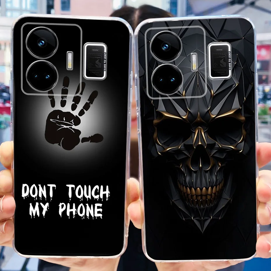 Funda de silicona suave para teléfono, carcasa de TPU con dibujos de dragón para Realme GT3, RMX3709, GT 3, GT3, 240W, 5G