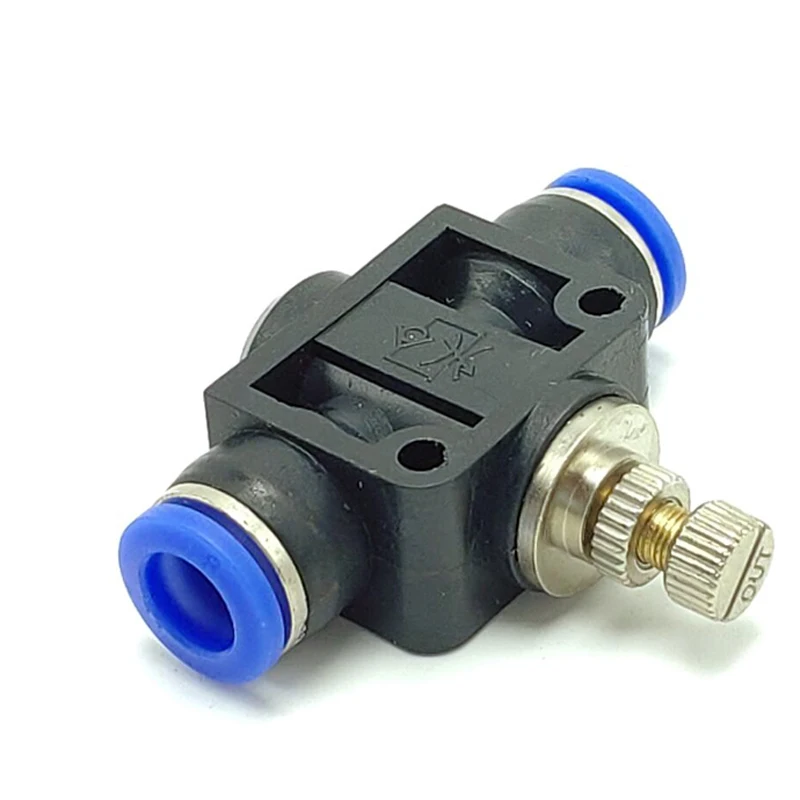 1 Uds. Por lote conector neumático tipo LSA 4 6 8 10 12mm conexión rápida válvula de acelerador reguladora de presión de velocidad del aire - imagen 3