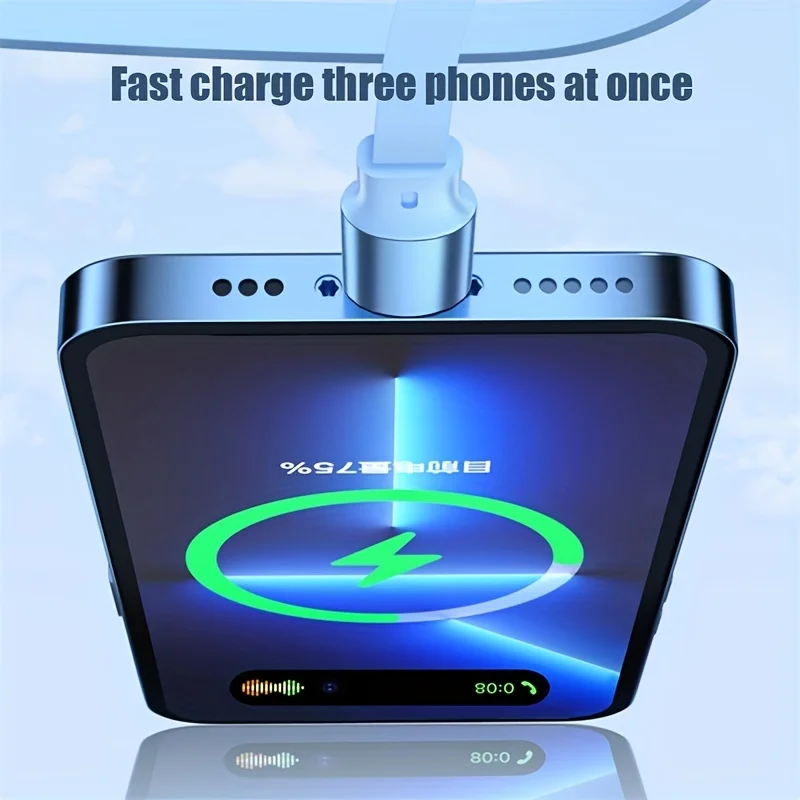 Cable de carga rápida 3 en 1 de 100W, Cable USB múltiple retráctil para Samsung, Xiaomi 13, Cable de cargador de microteléfono para IPhone 14 - imagen 5