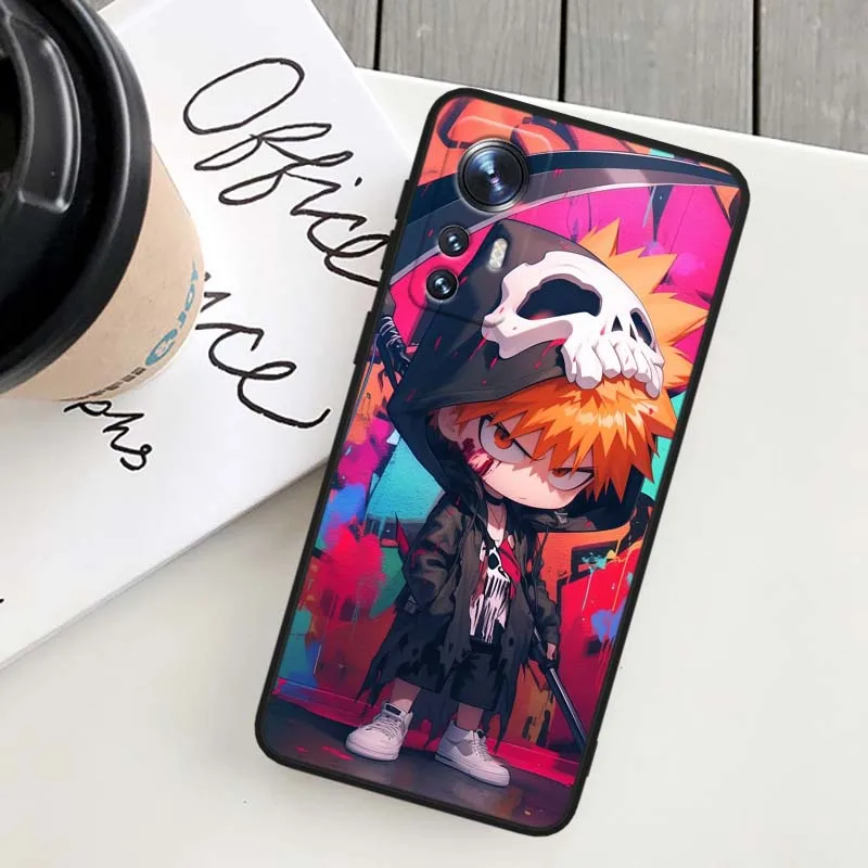 Funda Ichigo Kurosaki para Xiaomi Mi 17 15 14 14T 13 12 11 13T 12T 11T 12X Lite Ultra Pro Max 5G funda de teléfono negra - imagen 5