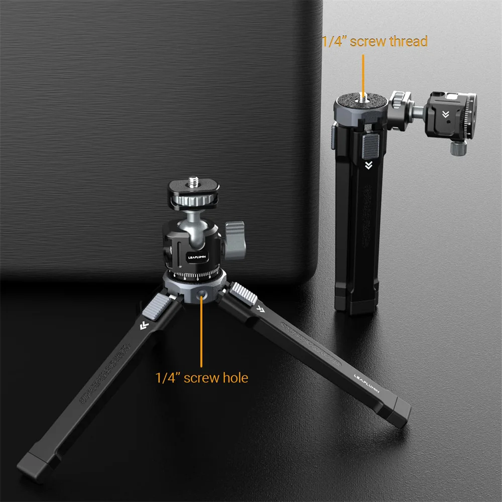 Mini trípode Universal de aluminio para mesa, 2024 pulgadas, para cámara DSLR, proyector, videocámara, carga máxima de 8kg/17,63 lb, 1/4 - imagen 4