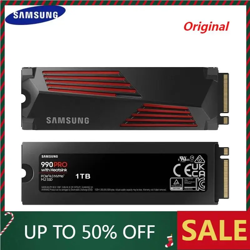 SAMSUNG-disco duro interno de estado sólido 7450 MB/S 990 PRO SSD, 1tb, 2TB, PCIe X4 4,0, para PS5, portátil, ordenador de escritorio, MLC, PC