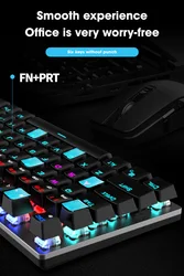 Teclado Mecánico Gamer GK410 RGB Verde Panel Metal Silencioso