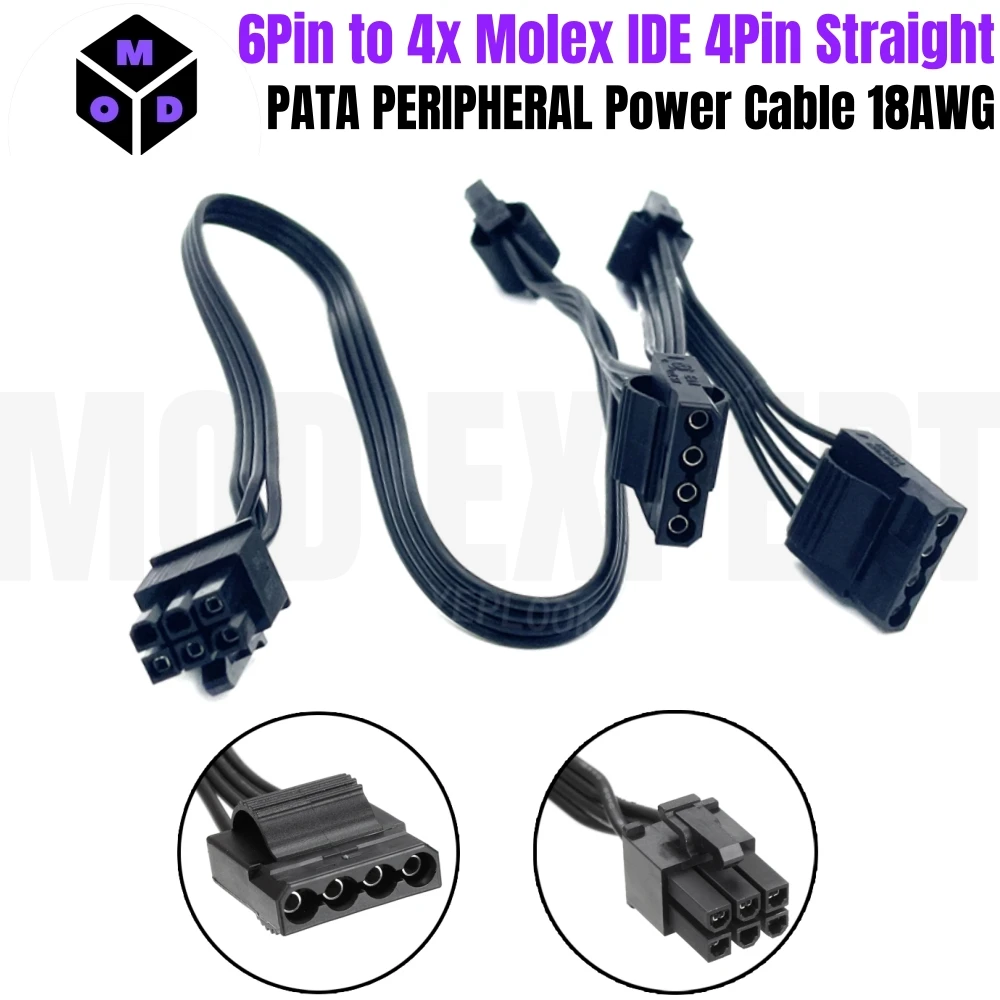 Cable de alimentación modular para Corsair RM1000, RM850, RM750, RM650, RM550, RM450 tipo 3, GPU PCIe 8 pines, CPU 4+4 pines, SATA, Molex, 24 pines - imagen 5