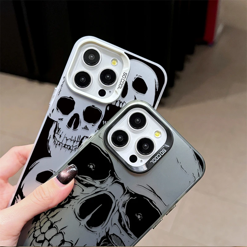 Funda con patrones de terror de calavera para Xiaomi F4 POCO M6 Pro 4G 11 Lite 5G 13 Pro 14T 13T 12T 14 NE X7 X6 X5 X3 NFC F3 GT F5 C75 - imagen 3