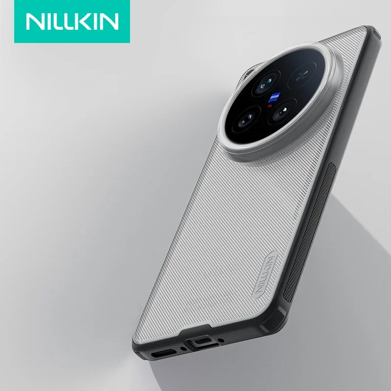 Nillkin para Vivo X200 Ultra 5G funda Super Frosted Pro claro negro 360 marco suave mate fundas de protección contraportada - imagen 3