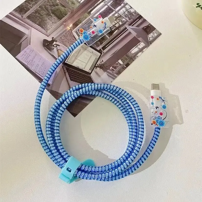 Funda protectora para Cable de cargador de Apple, cubierta de protección de carga Original, enrollador de línea de datos, 18/20W, iPhone 15/14/13 - imagen 5