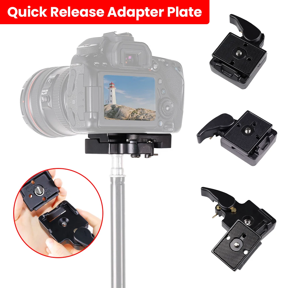 Adaptador de abrazadera de placa de liberación rápida 323 para trípode de cámara Manfrotto 200PL-14