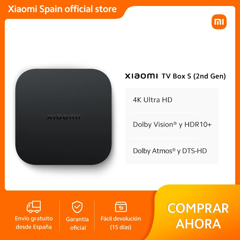 Official｜Xiaomi TV Box S (2nd Gen)， 4K Ultra HD，Dolby Vision® y HDR10+