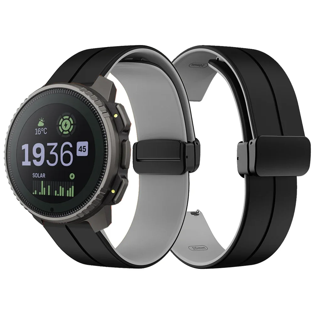 Correa de reloj con hebilla magnética para Suunto Ocean/RACE S/Correa de silicona Vertical para Suunto 5 9 Peak Pro, correa de repuesto - imagen 2