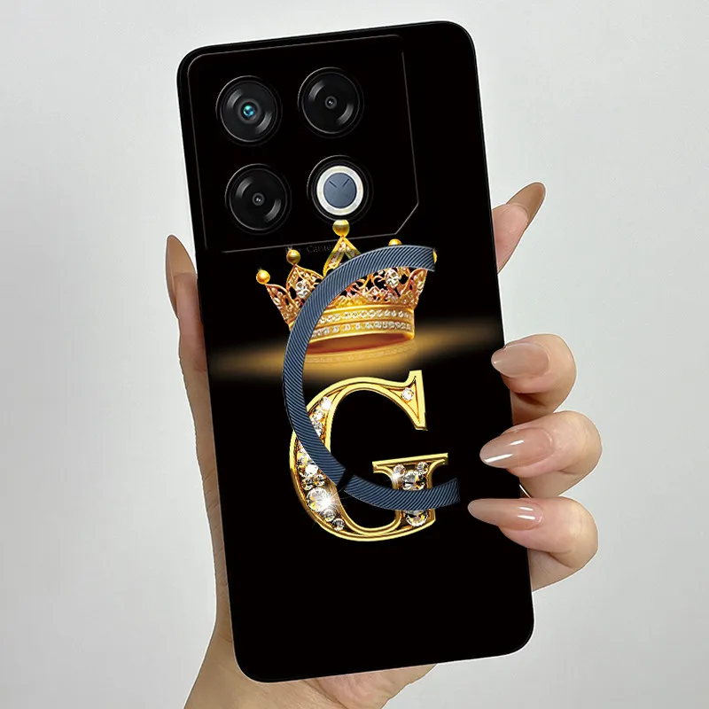 Para Infinix GT 20 Pro funda de lujo corona letra funda trasera de silicona suave para Infinix GT20 Pro GT20Pro Coque Infinix X6871 Fundas - imagen 2