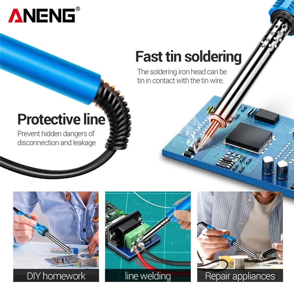 Soldadores 30/40/60W ANENG SL402 temperatura ajustable eléctrica 220/110V reparación de soldadura núcleo de calefacción herramientas de reparación de soldadura - imagen 2