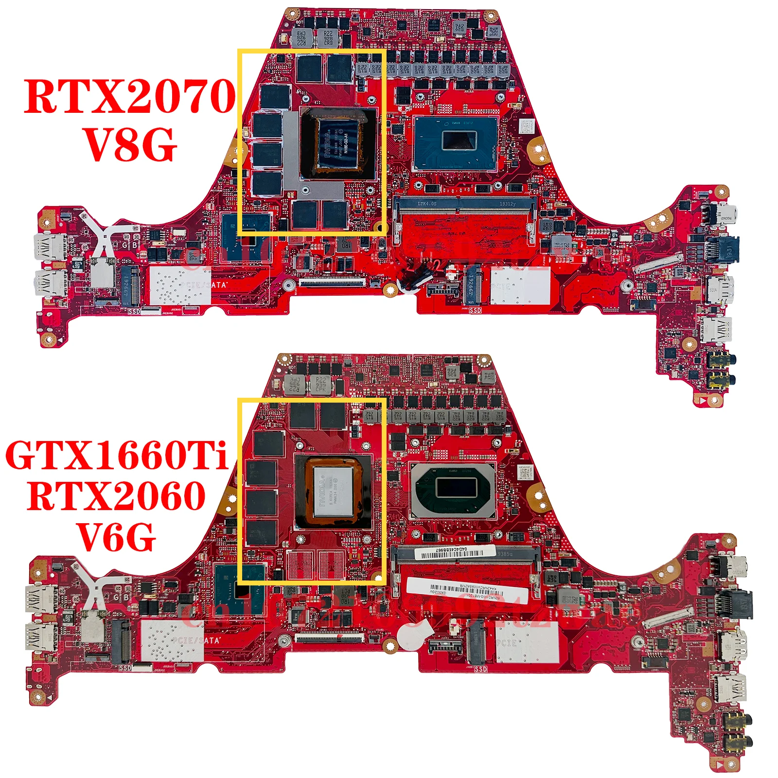 Placa base GX502GW para ASUS GX502GV GU502GV GU502GU MW502G placa base para ordenador portátil i7 9th Gen V6G/V8G RAM-8GB/16GB 100% prueba OK - imagen 2