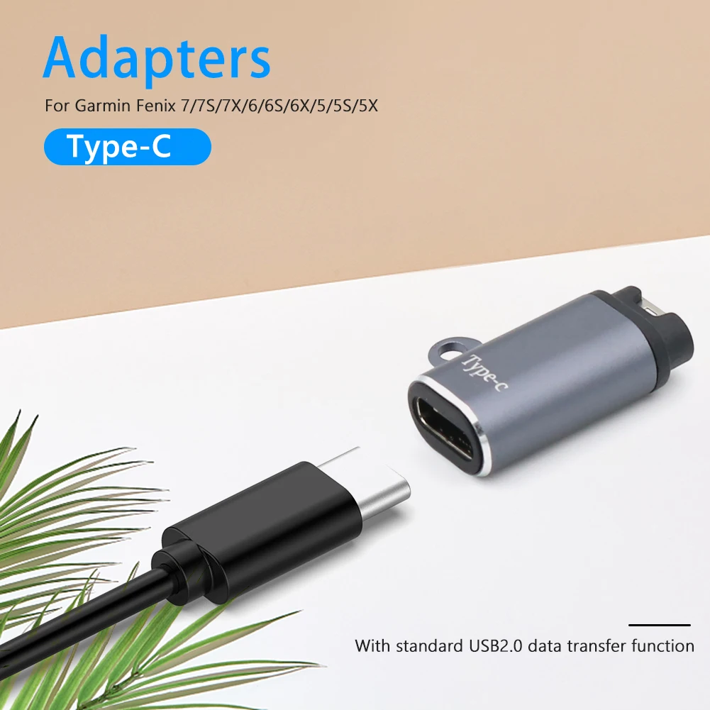 Adaptador de cargador USB tipo C/Micro/ios para reloj Garmin Fenix 7/6/5 Instinct 2S Venu 2 Plus EPIX forerunner 745, convertidor de carga - imagen 3
