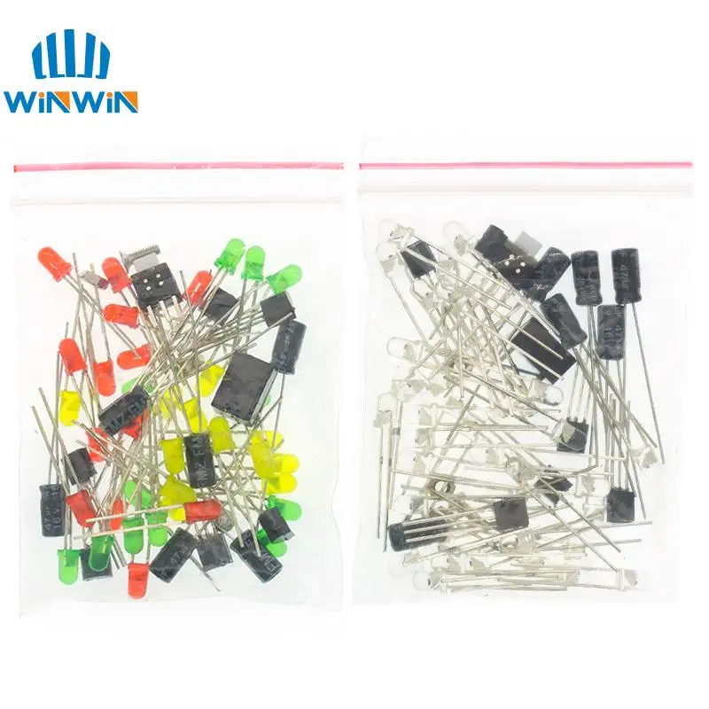 Kit de bricolaje LED de árbol de Navidad 3D tridimensional, Kit de circuito de Flash LED rojo/verde/amarillo, Suite electrónica divertida - imagen 4