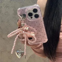 Funda de perlas y lazo para OnePlus Nord N300/N200/N30/N20 SE