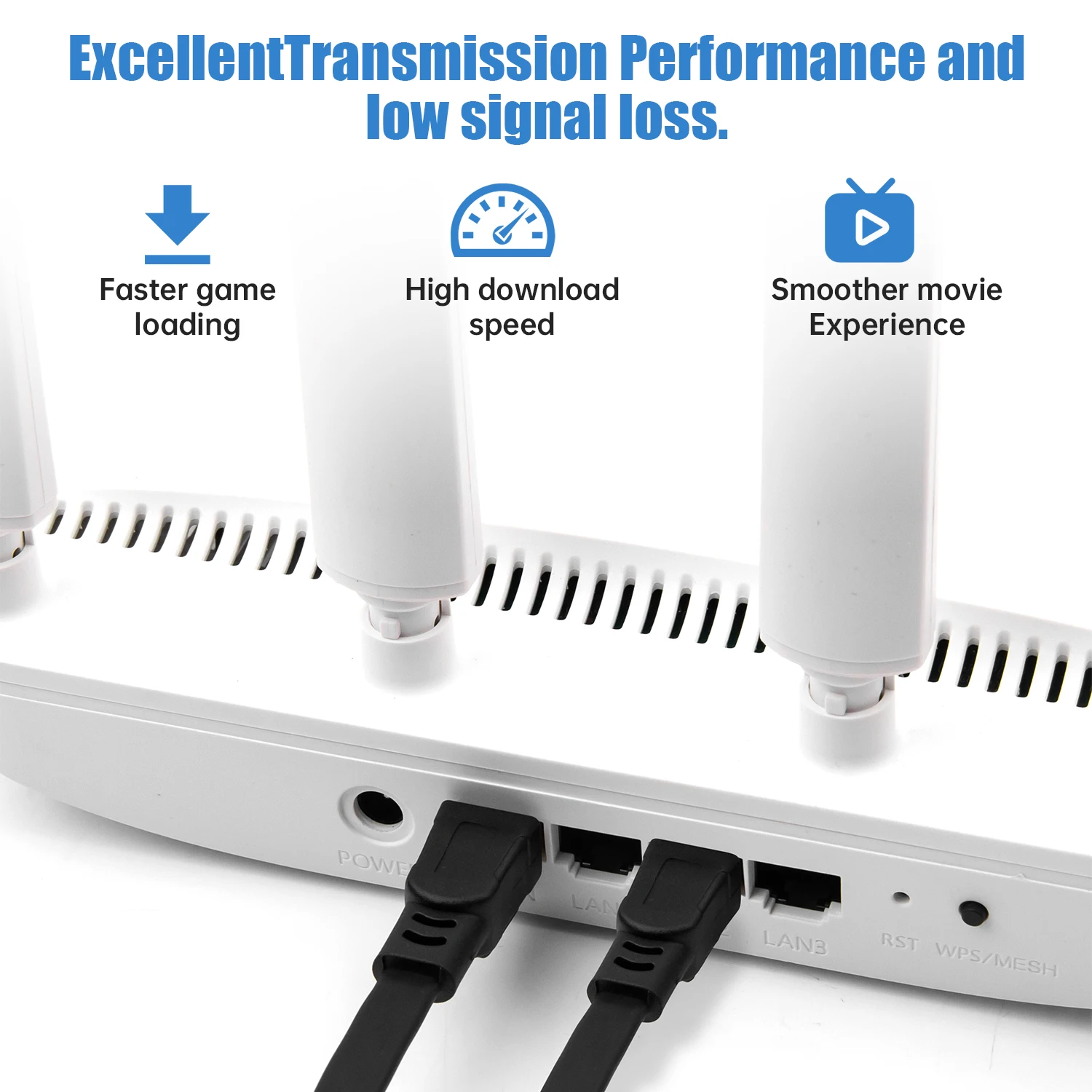 Cable de red Ethernet FENVI Cat 6, Cable redondo UTP, 0,5/2/5/10M, 1000Mbps, Cable LAN Gigabit de alta velocidad RJ45 para ordenador portátil, enrutador y PC - imagen 3