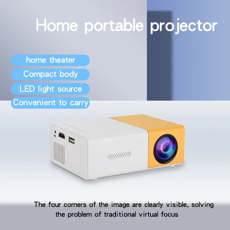 Mini proyector portátil YG300, memoria de Ultra alta definición, compatible con HDTMI, USB y SD, proyección de cine en casa, películas al aire libre - imagen 5