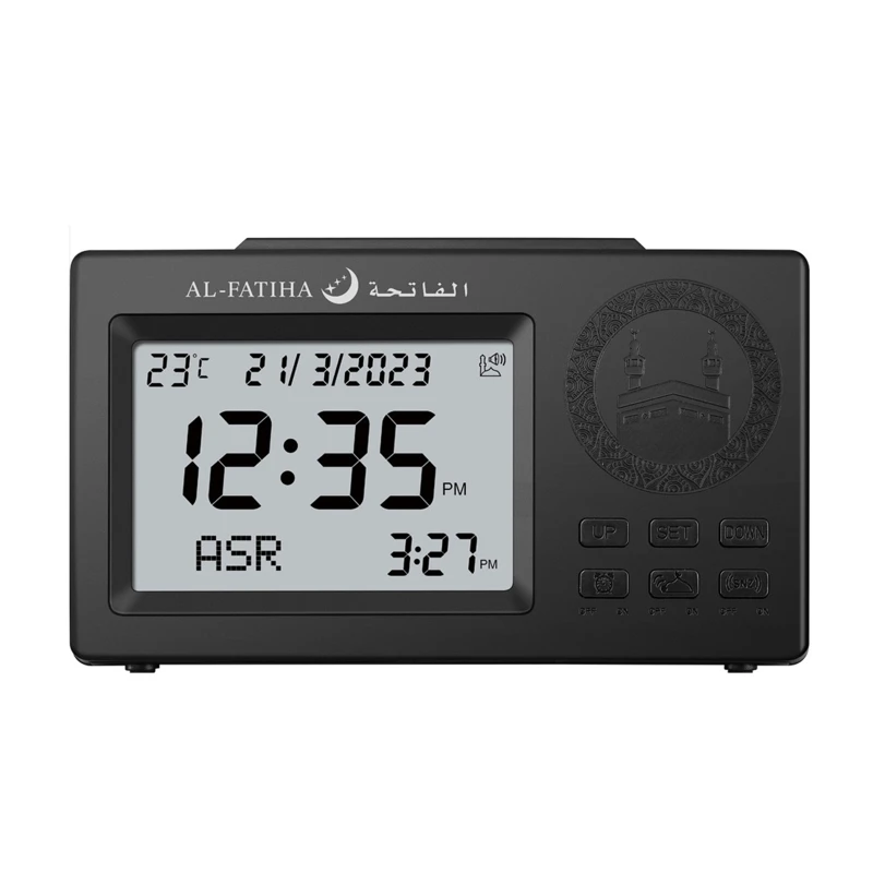 Reloj de escritorio musulmán árabe reloj de mesa musulmán Azan despertador con pantalla LCD Y3ND