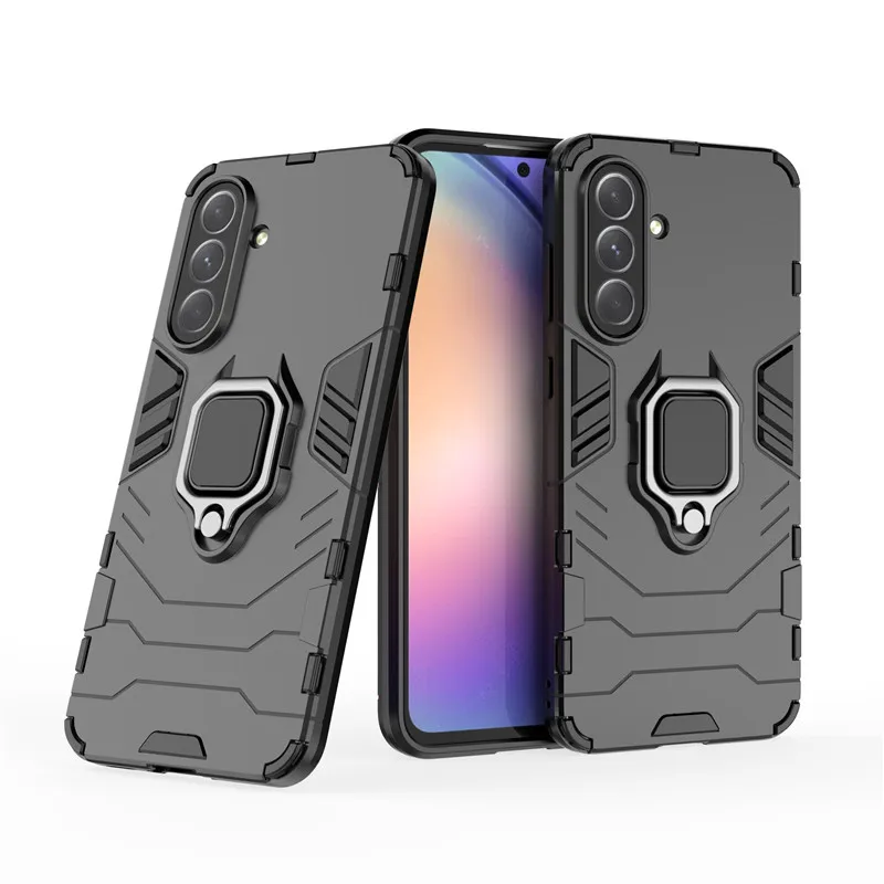 Para Samsung Galaxy A56 funda para Samsung A54 A15 A25 A35 A55 A26 A36 A56 5G cubierta a prueba de golpes armadura dura soporte de PC parachoques de silicona - imagen 3