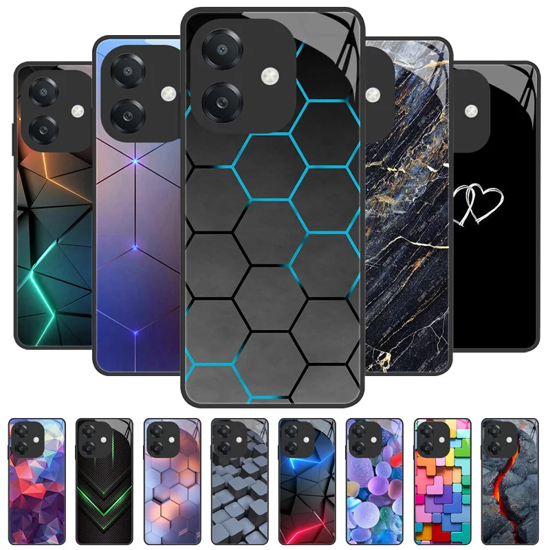Para OPPO A60 5G funda de vidrio templado funda dura parachoques para Oppo A3 Pro A3X A40 A80 4G 5G Reno 13 Pro funda protectora