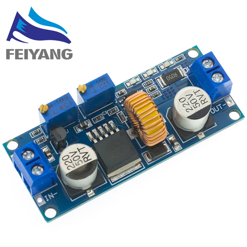 Placa de cargador de litio CC/CV 5A XL4015 ajustable 6-38V a 1,25-36V DC módulo reductor de fuente de alimentación - imagen 4