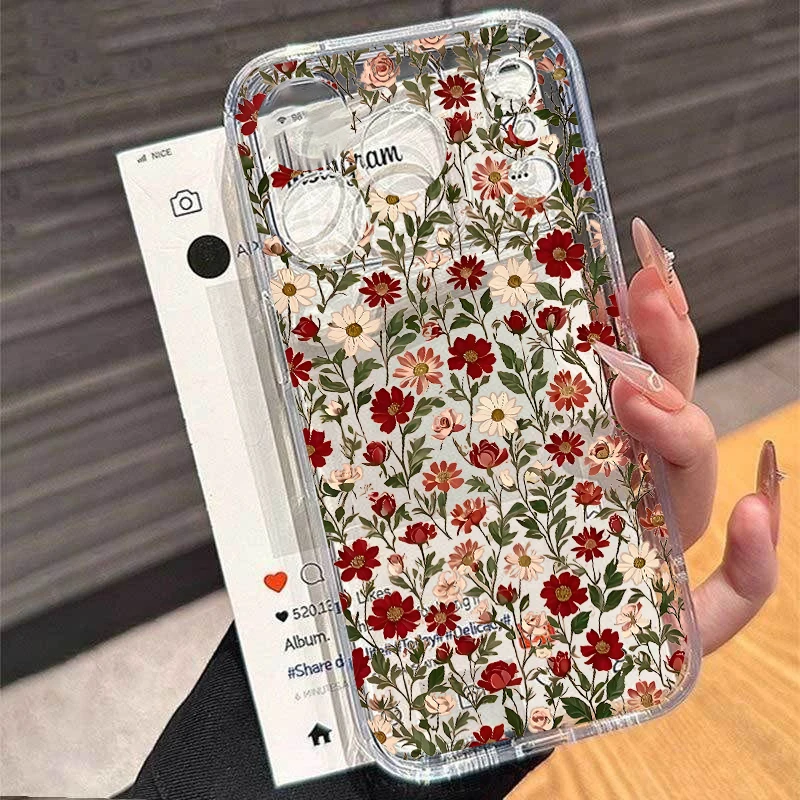 Funda de teléfono con margaritas y flores de dibujos animados para Xiaomi 15T Pro POCO X7 X6 X5 X4 X3 XX4 NFC F5 Pro F3 M3 Mi 11 Lite 5G NE 11T Pro - imagen 3