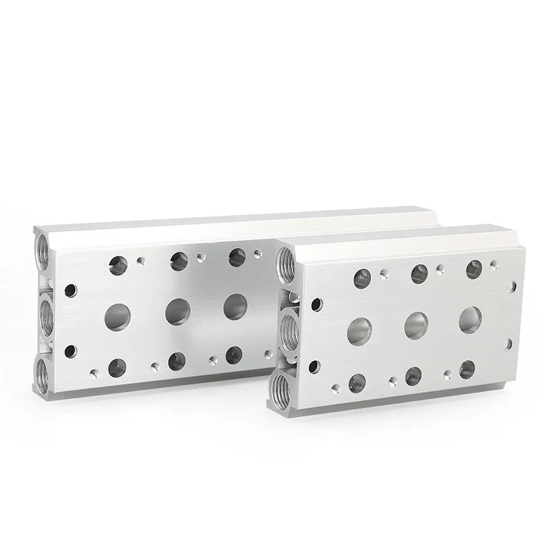 Válvulas solenoides neumáticas 4V210-08 4V220-08 colector de escape de aire 200M colector de Base de placa de válvula con accesorios - imagen 5