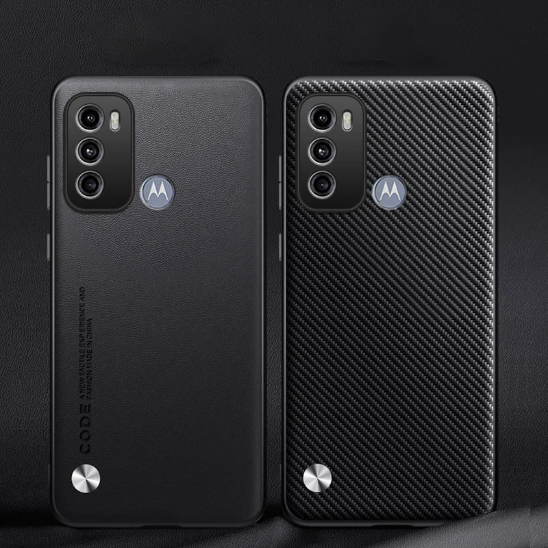 Funda de cuero para Motorola Moto G60, cubierta de teléfono de protección de silicona de fibra de carbono, MotorolaMotoG60, PANB0001IN, PANB0013IN, PANB0015IN - imagen 5