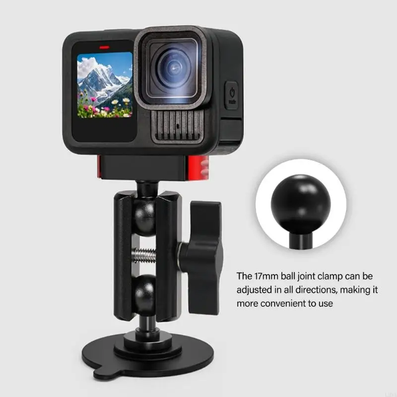 2025 Nuevas superficies múltiples Strong Adhesive Action Cámara Monte Aluminio 17 mm Plazo aluminio Ballhead - imagen 5