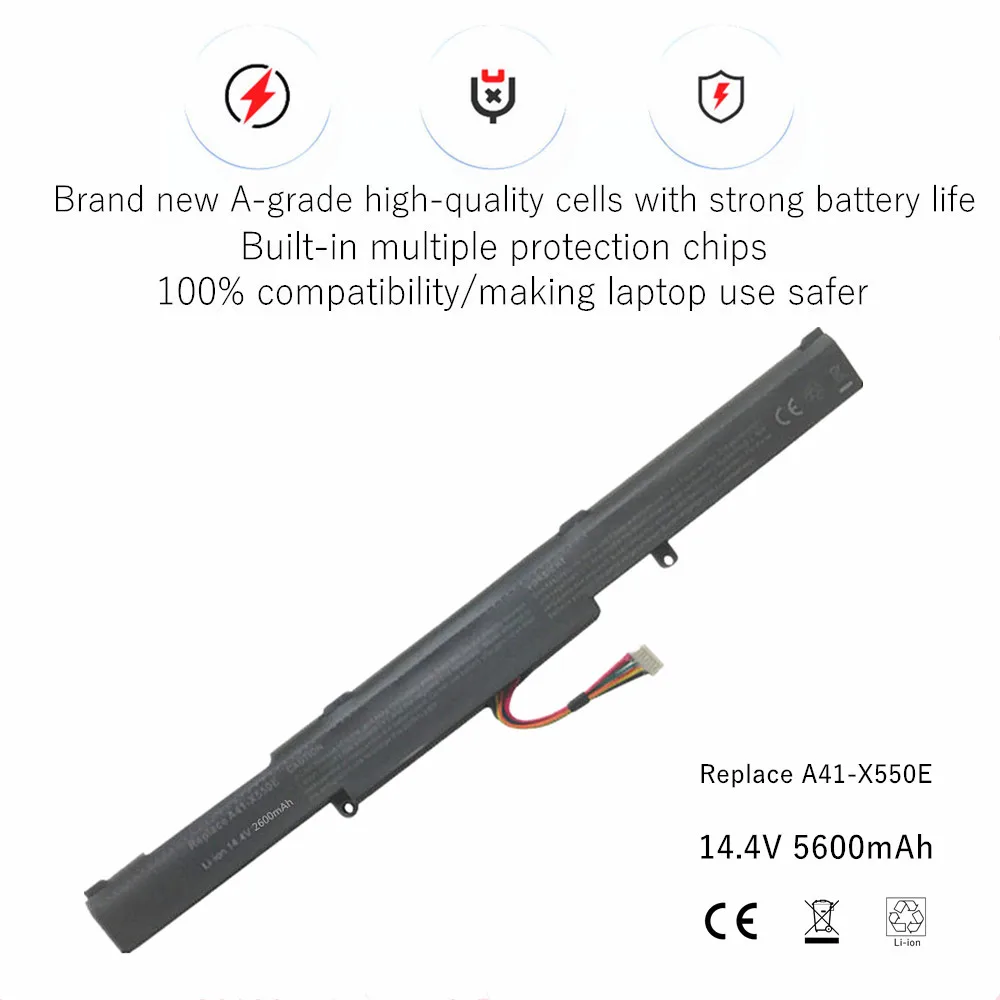 A41-X550E de batería del ordenador portátil para For Asus A450V K550E X750J A550D K751L X751L F450 P750LB X751MA F450C R752L X751MD F450E R752MA X751MJ - imagen 2