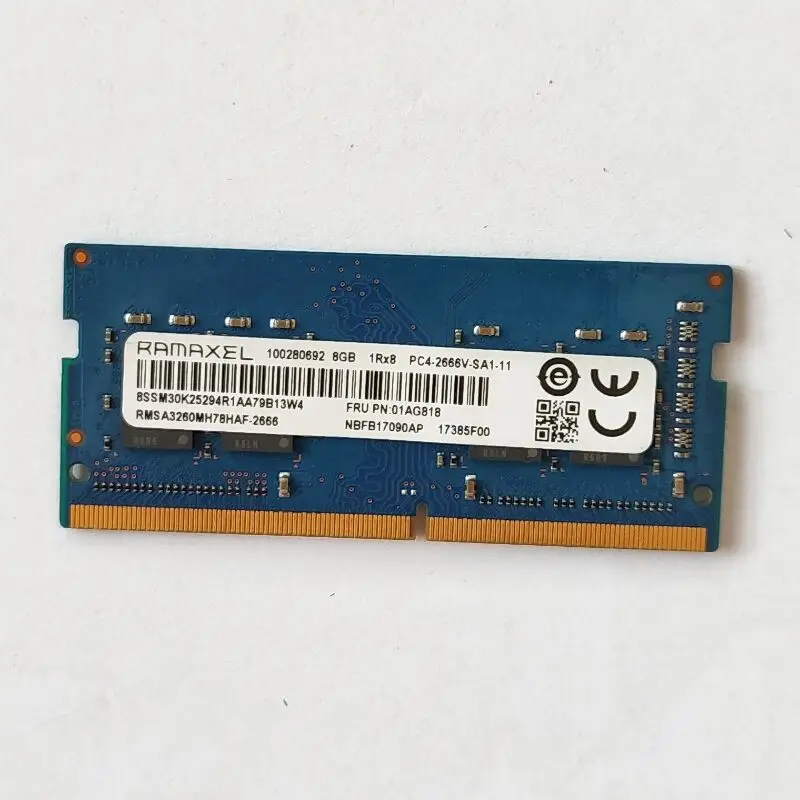 RAMAXEL RAMS DDR4 8GB 2666MHz memoria para ordenador portátil ddr4 8gb 1RX8 PC4-2666V-SA1-11 memoria para portátil SODIMM 1,2 V 260PIN