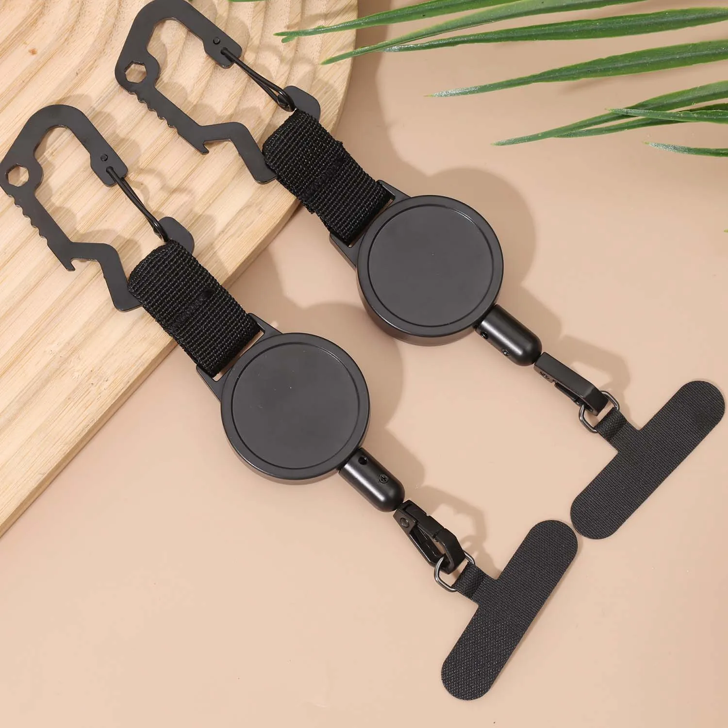 Cordón para teléfono antipérdida ajustable para exteriores, correa para la muñeca, mochila desmontable, cuerda colgante con Clip de parche, cordón corto para teléfono móvil - imagen 2