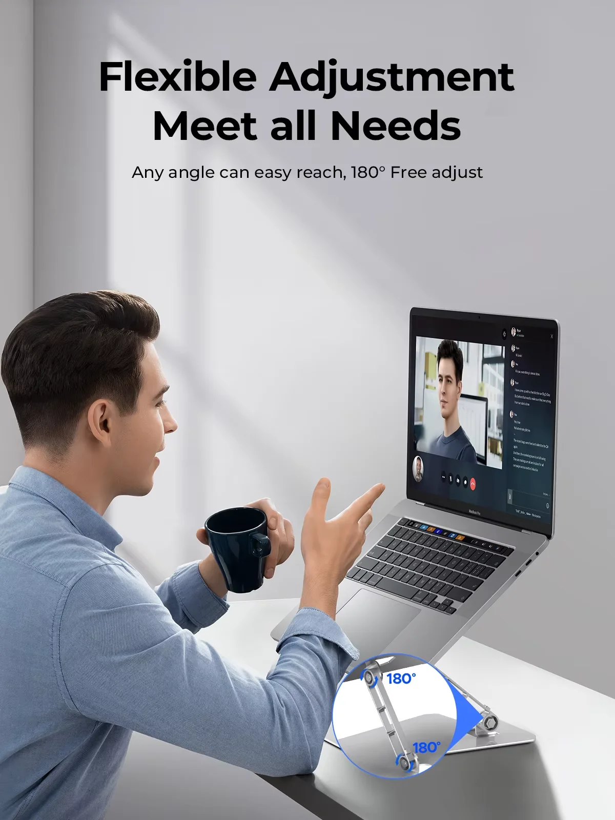 ORICO Soporte para ordenador portátil USB 3.0, para ordenador portátil (11-15,6 pulgadas), compatible con MacBook Pro/Air, Dell, Lenovo (plata) - imagen 4