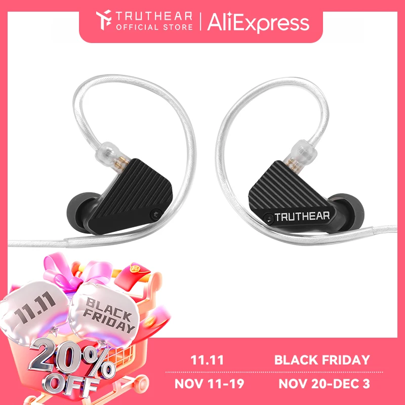 Auriculares TRUTHEAR PURE 1DD + 3BA Hybird auriculares intrauditivos con cable tapones para los oídos HIFI enchufe de 3,5mm 0,78mm auriculares para juegos de 2 pines