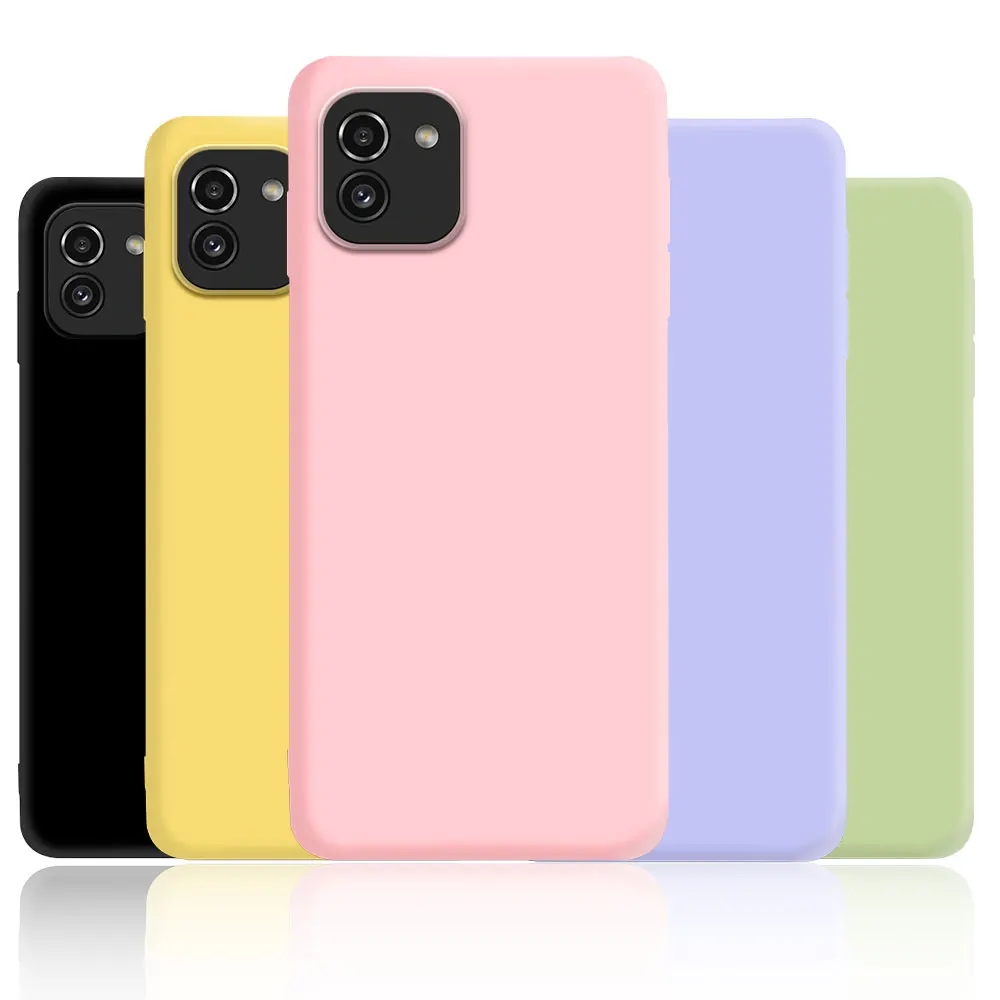Funda de teléfono suave de silicona líquida para Samsung Galaxy A03 A04 A04S A04E A05 A05S A13 A23 A33 A14 A24 A34 A54 A25 4G 5G Fundas