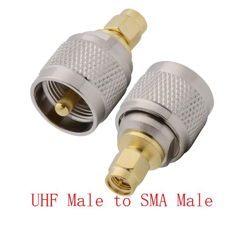 Adaptador piezas UHF a SMA, conector Coaxial macho hembra SMA a UHF PL259 SO239 PL-259 SO-239 RF de latón recto, 1 unidad - imagen 5
