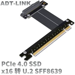 Adaptador Riser PCIe 4.0 x16 para SSD U.2 NVMe