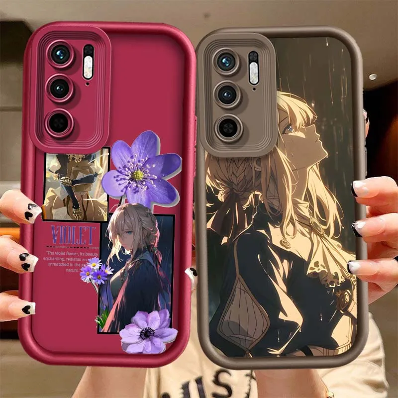Funda Violet Evergarden para Redmi Note 11 10 9 8 7 11S 11E 10T 10S 9S 11T Pro Plus 5G, Diseño de Escalera de Ojos