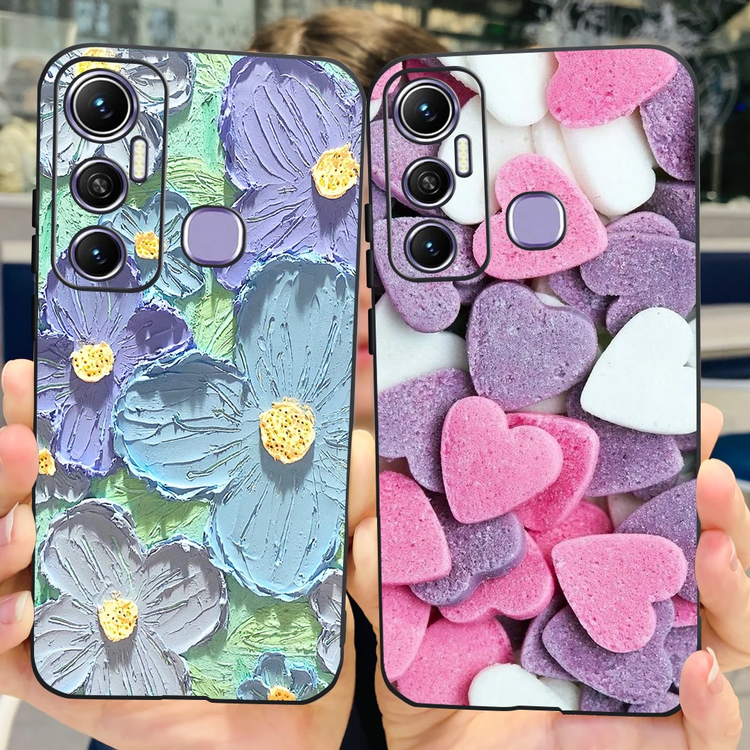 Funda de silicona suave para Infinix Hot 11, carcasa con dibujos de flores para Infinix Hot 11, X662, X662B, X689F, parachoques - imagen 4